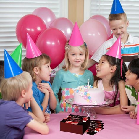 Serviettes Happy Birthday - 40 Pièces Rouge/Noir - Confettis Anniversaire Aucunely (1/5)