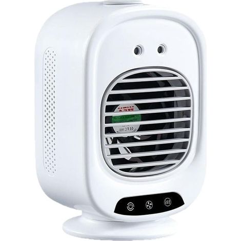 Aire acondicionado portátil KZQ con 3 velocidades, humidificador de 280 ml y ventilador silencioso para oficina o dormitorio. (1/4)