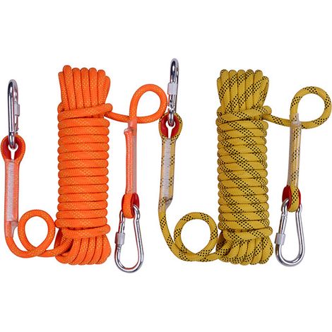 Corde de parachute de 9 m (10 yards) de long, en polyester haute résistance et inusable, de 1,27 cm (0,5 pouce) de diamètre, idéale pour le camping et l'escalade. (1/5)