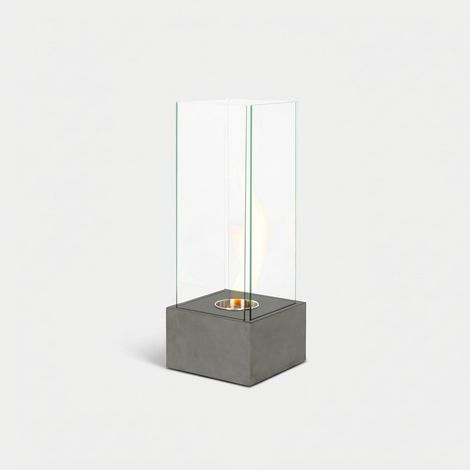 Caminetto al bioetanolo da terra design moderno 1,5 kW Glow - Grigio Scuro