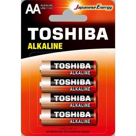 Batterie toschiba rosso alcalino lr6gca bp-4c lr6 blister 4 szt.