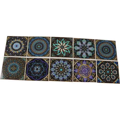 10 Autocollants Muraux Imperméables pour Tiles, Décor Adhésif pour Cuisine et Salle de Bain, Facile à Poser (1/5)