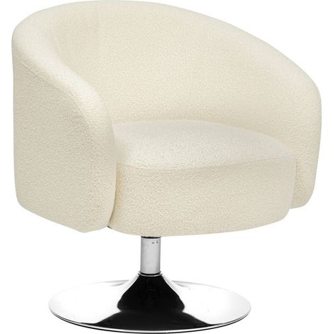 Sedia riccia edith h73cm bianco - Atmosphera créateur d'intérieur