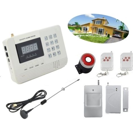 Kit antifurto Gsm wireless 1 sensore di movimento 2 uscite Lan e dialing automatico