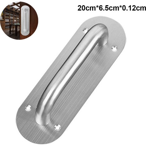 Poignée Porte Coulissante Inox - 200 x 65 mm ou 300 x 80 mm ou 280 x 65 mm - Pour Porte Barn Porte Incendie Porte Extérieure - 1 Pièce (1/5)