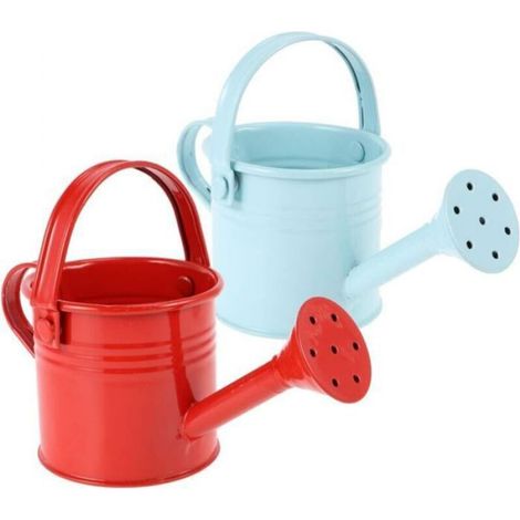 Arrosoir - En Fer Blanc - Pour Enfants - Rouge Et Bleu - Lot De 2 (1/4)