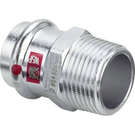 Viega Prestabo Übergangsstück 641993 28 mm x R 3/4, Stahl unlegiert, SC-Contur, Mehrkant (1/3)