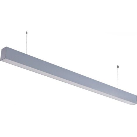 Optonica – Suspension linéaire LED 120cm 40W interconnectable gris – 4000 lumens – Éclairage blanc neutre 4000K – Branchement 220V