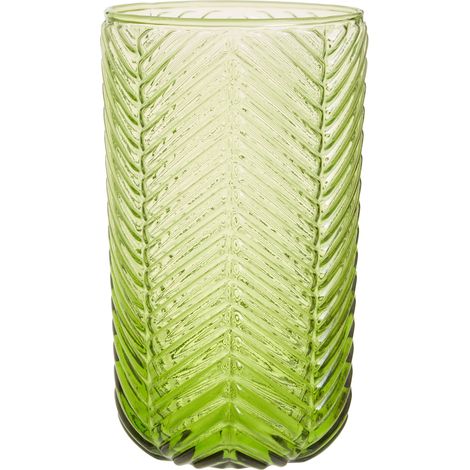 Premier Housewares Set of Four Fleur Green Highball Glasses (1/5)