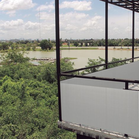 Valla de cañas de PVC de doble cara blanca de 1,5 x 3 m - cañas de 16 mm - resistente a los rayos UV NORTENE (1/2)