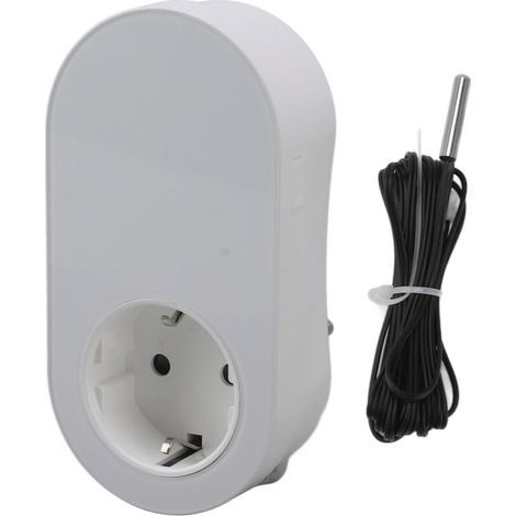 16A Smart-WLAN-Thermostatstecker, automatisch einstellbar, drahtloser Temperaturregler, für Zuhause, Weiß. (1/5)