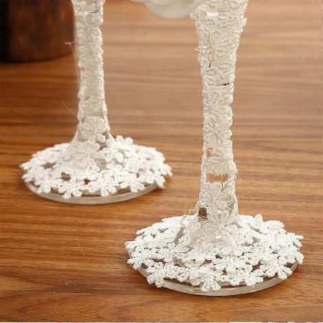 Lot de 2 flûtes à champagne, cadeau idéal pour les mariés, pour une fête, un anniversaire ou un spectacle. (1/3)