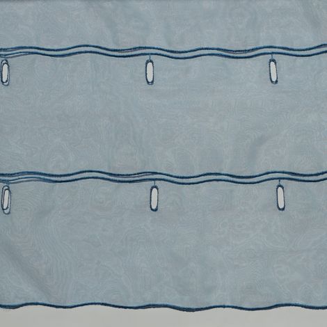 Modulable en étamine unie Bleu 90x220 cm