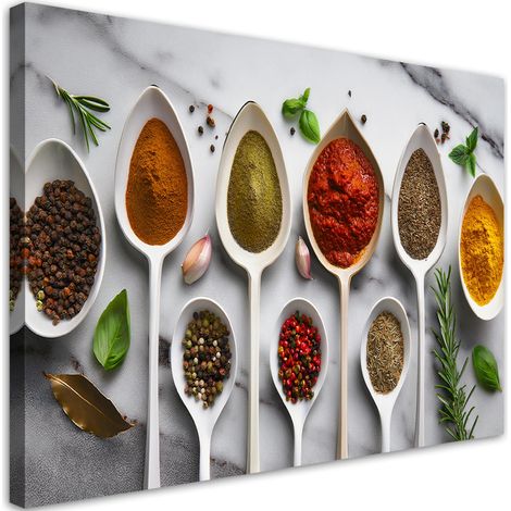 Tableau déco Épices de cuisine aromatiques 60x40 (1/5)