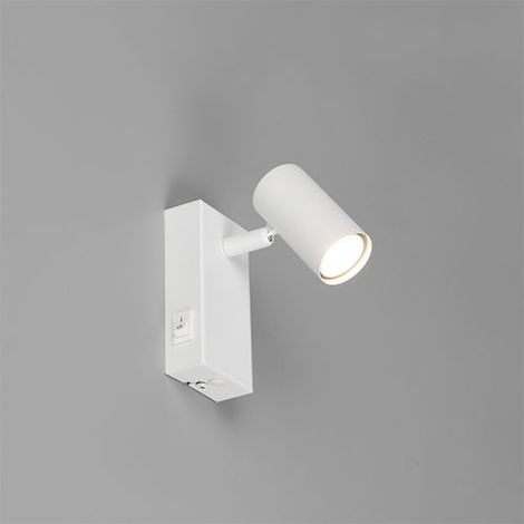 Applique murale orientable TARYN RL blanche en métal, 1x GU10 5W, interrupteur ինտ (1/3)