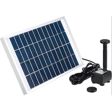 Pompe à eau solaire 10V 5W 380L/H, pompe de fontaine solaire submersible, adaptée aux bassins et jardins. (1/5)