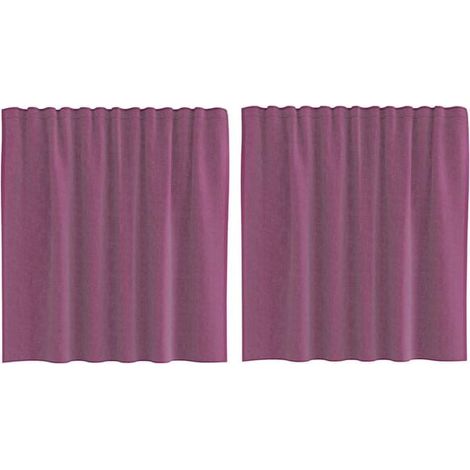 Voilages à œillets, deux pièces, violet, 140 x 140 cm (1/5)