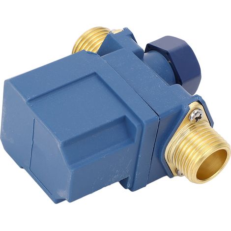 Électrovanne 12V CC filetage mâle G1/2 entrée d'eau avec interrupteur de débit pour distributeur d'eau et machine à laver à bec court (1/5)