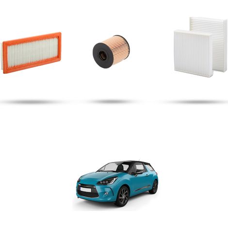 Kit tagliando 3 filtri compatibile con Citroen Ds3 1.6 16v turbo 115kw dal 2010 (1/5)