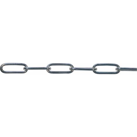 PÖSAMO Rundstahlkette DIN 5685 C40 zn a 1Stk. a 5 m METER (1/4)