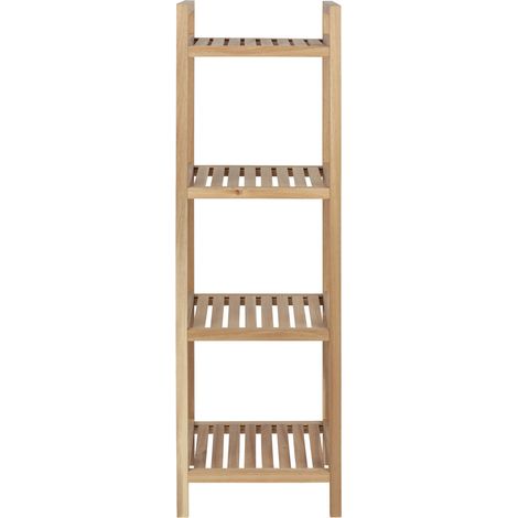 WENKO Wohnregal 4 Etagen Acina, Maße: 35 x 110 x 35 cm, Braun, Holz natur (1/5)