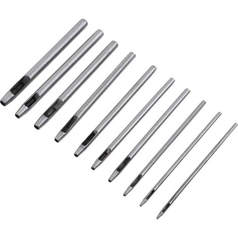 10pcs 0.5-5mm Perforateur de Ceinture Punch Outil en Cuir Creux DIY Artisanat (1/5)