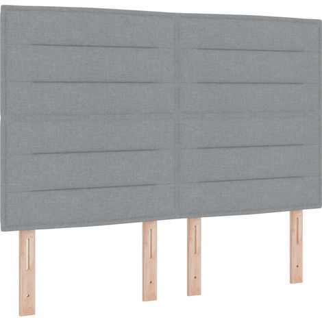 Maison Exclusive - Testiera LED con strisce LED Grigio chiaro 144 cm Tessuto