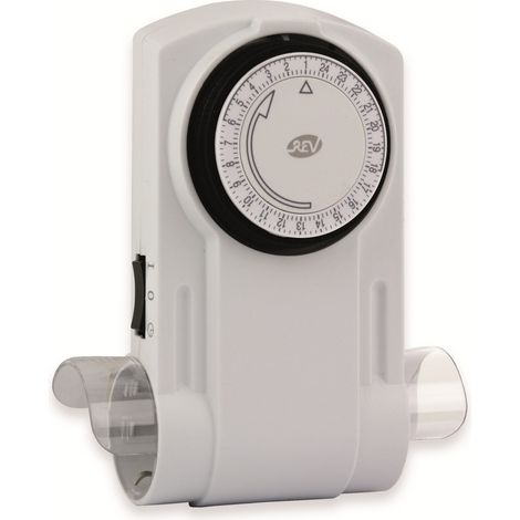 REV Zeitschaltuhr mechanisch, mit 2-fach Steckdose, weiß