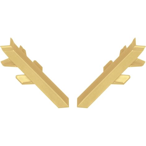 2x Connecteur angle extérieur sortant jonction d'angle 90° pour profil décoratif bande d'étanchéité plinthe Finition Coin Plan de travail Cuisine Salle de bain Meuble Protection, en plastique marron c (1/3)
