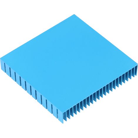 Radiateur en aluminium pour CPU PCB module de refroidissement haute puissance dissipateur thermique 120mm x 120mm x 20mm bleu (1/5)