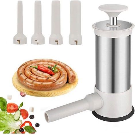 longziming - Remplisseur de saucisses – Machine à saucisses – Matériau inox durable – Facile à utiliser – Efficace et rapide – Facile à nettoyer (1/5)