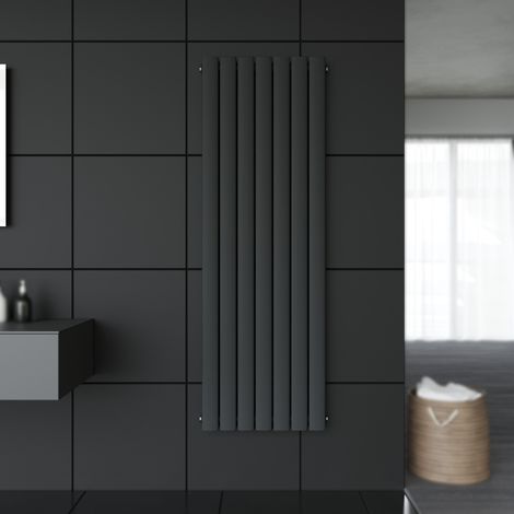 SONNI Design Flach Heizkörper 1600 x 539 mm Antrazit Badheizkörper Doppellagig Heizkoerper Vertikal Paneelheizkörper (1/5)