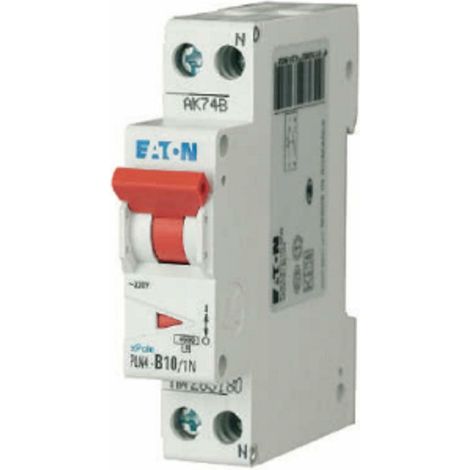 Eaton interruttore automatico modulare magnetotermico 1p+n 10a 4500 1m 263190