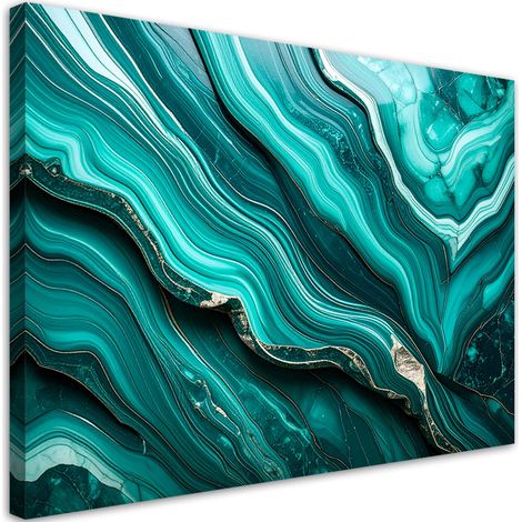 Wandbild Marmor Türkis Abstraktion 100x70 cm (1/5)