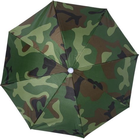 Parapluie Chapeau Anti-UV 65cm, Pliable et Résistant au Vent, Modèle Camouflage, Protection Solaire pour Extérieur (1/5)