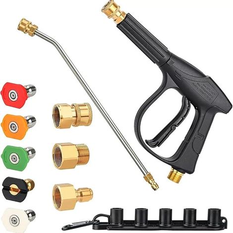 Lance Nettoyeur Pistolet Nettoyeur Pistolet Pistolet rallonge embouts Socle de buse lavage des voitures