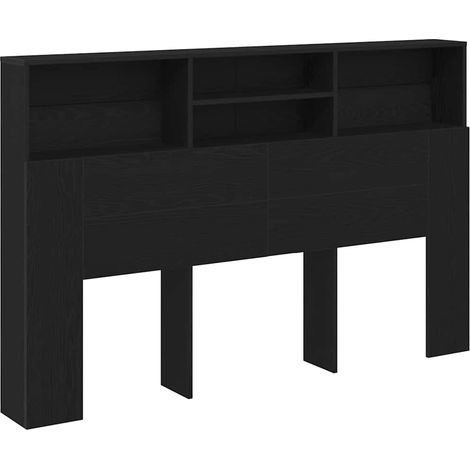 Maison Exclusive - Cabinet de Tête de Lit Chêne noir 160 x 19 x 103,5 cm