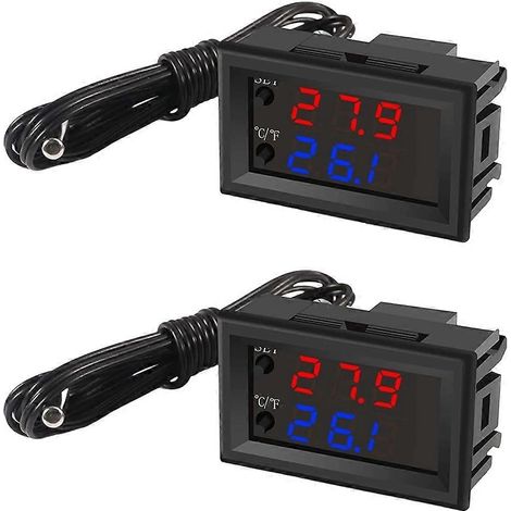 Temperaturregelmodul mit zweifarbiger LED-Anzeige zum Heizen/Kühlen von -50 bis 110 °C, 12 V programmierbar (1/5)