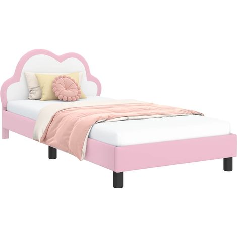 Children's Bed Frame with Headboard Pink 80 x 200 cm PU vidaXL