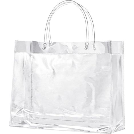 10 Sac fourre-tout, PVC transparent, poignées renforcées, usage polyvalent, fêtes et cadeaux (1/5)