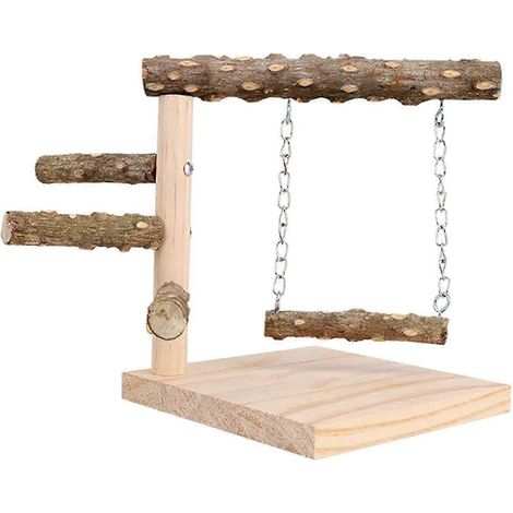 Papageienspielplatz, Nistkäfig, Ast, Sitzstange, Zubehör, Aktivitätszentrum, Vogelspielplatz, Vogelständer für Wellensittiche und Nymphensittiche-Branch Wood (1/5)
