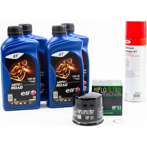 Kit Entretien Vidange pour DUCATI 1000 MULTISTRADA S de 2003 à 2006 - ELF MOTO 4 ROAD 15w50 4L