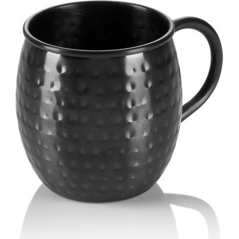 Gobelet Moscow Mule 0,45 ltr Ø 8,5 cm H 10 cm noir martelé inox PVD lot de 2 - Was Germany (1/2)