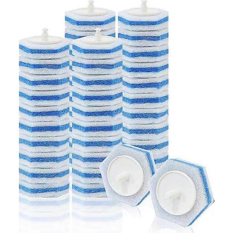 Packung mit 6 Ersatzköpfen für Einweg-Toilettenbürsten, kompatibel mit den meisten Griffen, kraftvolles Reinigungs- und Desinfektionsmittel, sparsame Größe, ideal für Toiletten und Badezimmer, ersetzt (1/5)