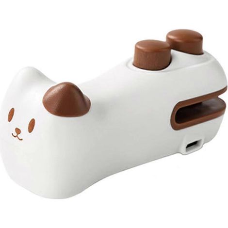 Scelleuse de sacs Mini avec cutter et aimant, portable et facile à utiliser, pour chips, snacks, bonbons et aliments pour animaux. (1/5)