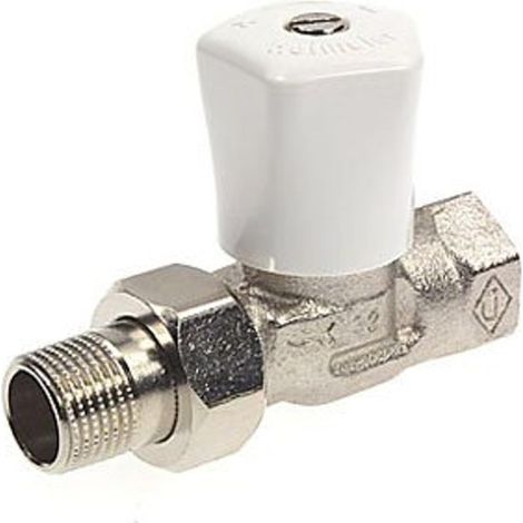 Robinet manuel Mikrotherm 1 1/4'' droit laiton rouge nickelé (1/2)