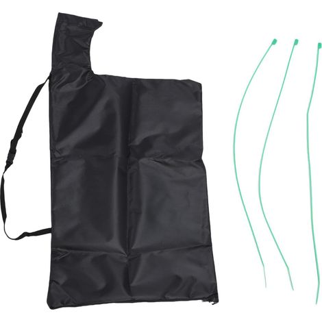 Remplacement du Sac sous Vide pour souffleur de Feuilles avec Attache de câble Tissu Oxford Poignée Portable Souffleur de Feuilles Sac de décharge à Fermeture éclair (Noire) (1/5)