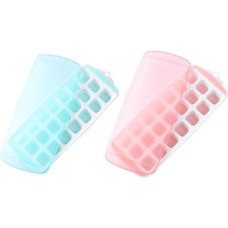 à Glaçons avec Couvercle Pratique et Solide Couleur Aléatoire 2 Pièces (1/5)