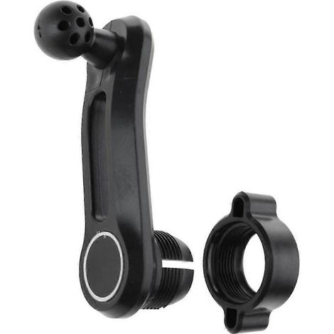 Rallonge articulée ronde de 17 mm, compatible avec les grilles d'aération de voiture, support de téléphone, noir uni. WHBYV (1/4)