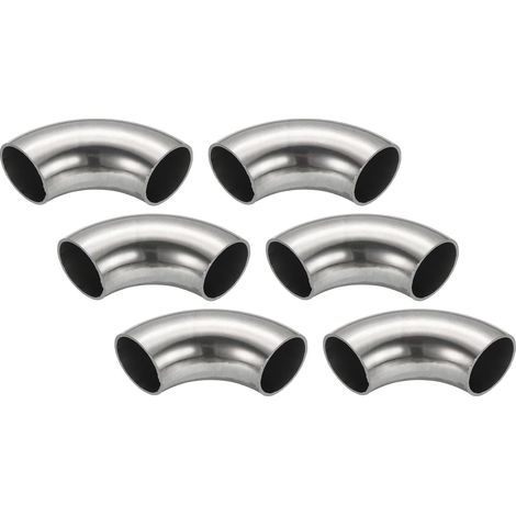 6pcs Coude En Acier Tuyau Coudé en Acier Inoxydable à 90° 28mm OD (1/5)